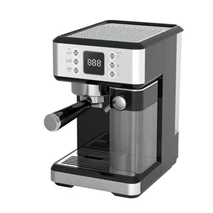 Nouvelle machine à cappuccino en acier inoxydable pour café expresso avec <span class=keywords><strong>baguette</strong></span> vapeur moussante pour lait - Product Image 1