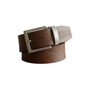 Cinturón de Cuero Vacuno con Hebilla de Acero con Diseño de Calavera Vintage de BS INTERNATIONAL, Tamaño y Longitud Personalizables, Ecológico, Impermeable, Acero Sólido - Product Image 1