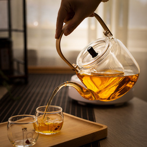 Tetera de Vidrio Oogishido con Tapa, Resistente al Calor, Tamaño Grande, para Preparar Té Negro y Pu'er, Uso Doméstico - Product Image 1