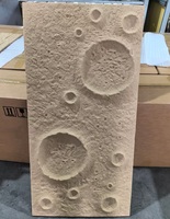 Panneaux muraux en pierre artificielle PU, surface lunaire 3D, décorations extérieures, panneaux en pierre PU
