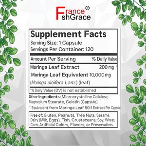 Suplemento de Moringa en Cápsulas de 10000mg, en Oferta, Apoya la Función Inmunológica y la Salud, Presión Arterial Alta - Product Image 3