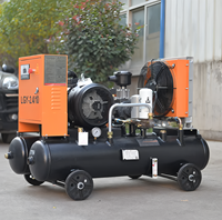 Compresseur d'air diesel portatif de haute qualité de vis de Kaishan LGY-5/8g usine directe 10 barres 380V caractéristique mobile PLC de moteur d'air de gaz