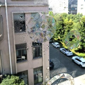 バルコニー用オフィスガラスドア用レインボー効果静的粘着防止窓デカール鳥窓ストライク防止ステッカー - Product Image 3