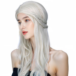 Haute Qualité Européenne Américaine <span class=keywords><strong>Alice</strong></span> au Pays des Merveilles Reine Blanche Chapelier Fou Rouge Reine Miroir Aventure Cosplay Perruque - Product Image 2