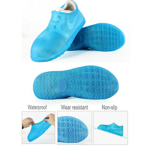 Couvre-chaussures en silicone imperméables, antidérapants, portables, pour la neige et le travail, réutilisables, pour enfants, femmes, hommes - Product Image 2