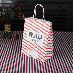 Factory Printed Flat Handle Customized Shopping Gift Kraft Paper <b>Bag</b> with Your Logo - Product Image 2