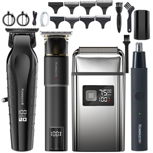 Cortadora de Pelo Profesional Inalámbrica para Hombre, Recortadora de Barba Eléctrica, Afeitadora Recargable, Kit de Corte de Pelo para Barbería - Product Image 1