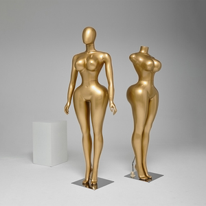 Mannequins de présentation en <span class=keywords><strong>plastique</strong></span> bon marché, corps entier, BBL, corps galbé, Instagrammable, peinture dorée, mannequins féminins de corps entier - Product Image 6
