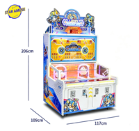 STARAMUSE Machine d'arcade sportive pour parc d'attractions, version anglaise, 2 joueurs, avec lumières clignotantes, à monnayeur, boîtier en bois, pour adultes et enfants, usage intérieur