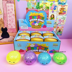 New Mystery <b>Glitter</b> Dumpling Squishies Box Colorful Dumplings Stress <b>Balls</b> Fidget Sensory Toy Cute Glittery Dumpling Squishy Toy - Product Image 5