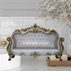 โซฟาแบบสองที่นั่งที่นั่งแบบเรียบง่ายหรูหราสำหรับเจ้าสาวเจ้าบ่าวงานปาร์ตี้งานแต่งงานงานโรงแรม - Product Image 2