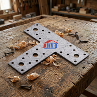 Plaque de raccordement en acier galvanisé de type T sur mesure, connecteur d'angle plat robuste pour support de construction en bois, vente en gros