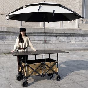 Chariot de marché pliable en métal de grande taille avec logo personnalisé, table 167*60, auvent imperméable, chariot de camping, chariot de jardin, chariot de randonnée - Product Image 2