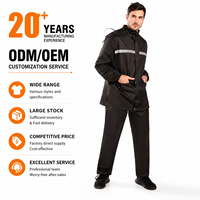 Veste de pluie robuste en Oxford imperméable et respirante avec bandes réfléchissantes et capuche, idéale pour le travail en extérieur et la construction