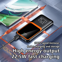 Batterie externe étanche à très grande capacité 20000 mAh, charge rapide 22,5 W, logo personnalisé, alimentation mobile portable 20 W avec affichage