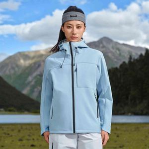 Veste d'extérieur unisexe tendance, coupe-vent, imperméable, respirante, légère, avec capuche, broderie personnalisée, idéale pour la randonnée - Product Image 5