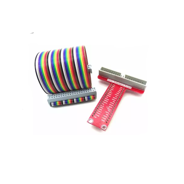Raspberry Pie Raspberry Pi 3B+/4B Expansion Board Breadboard Connector Cable T Type GPIO+40PIN rainbow Cable
