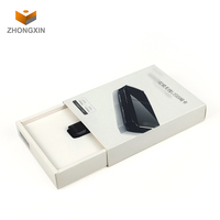 Boîte d'emballage en papier kraft blanc avec doublure en éponge Câble USB de données électronique à couverture rigide haut de gamme personnalisé