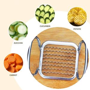 Coupe-légumes multifonction 5 en 1 en acier inoxydable pour pommes de terre, fruits, frites et autres préparations - Product Image 2