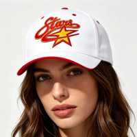 Casquette de baseball unisexe personnalisée en coton à six panneaux avec broderie étoile pour équipes sportives, esprit scolaire, défilés et supporters