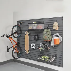 JH-Mech 2 Packs Easy To Installation Slatwall Hook Wall Mounted Horizontal Bike Rack Storage Bicycle Wall Hanger