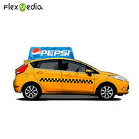 Letreros Luminosos EL Personalizados de Alto Brillo para Taxis, Letreros Publicitarios Animados para Vehículos, Letreros LED para Techo de Coche