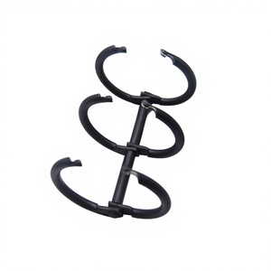 YIWANG Metal negro 30mm A6 3 anillos Clips de carpeta para encuadernación papel archivo cuaderno - Product Image 1