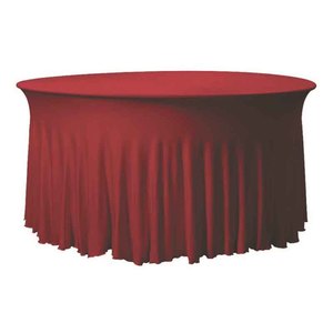 Nappe de table ronde, housse de table ronde 4 pieds/6 pieds/8 pieds, grande nappe ronde pour 10 personnes, sièges, sièges, grande nappe ronde ajustée avec jupe - Product Image 3