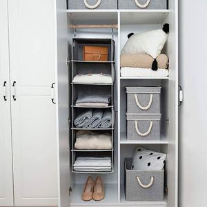 Organisateur de placard suspendu pliable sur mesure, 6 couches, en tissu non tissé - Product Image 6