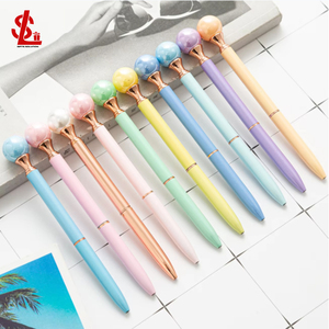 थोक मोती गोलाकार धातु बॉलपॉइंट पेन चीनी संस्करण कार्यालय स्टेशनरी स्कैटर घूर्णन उपहार पेन प्रिंट विज्ञापन - Product Image 1