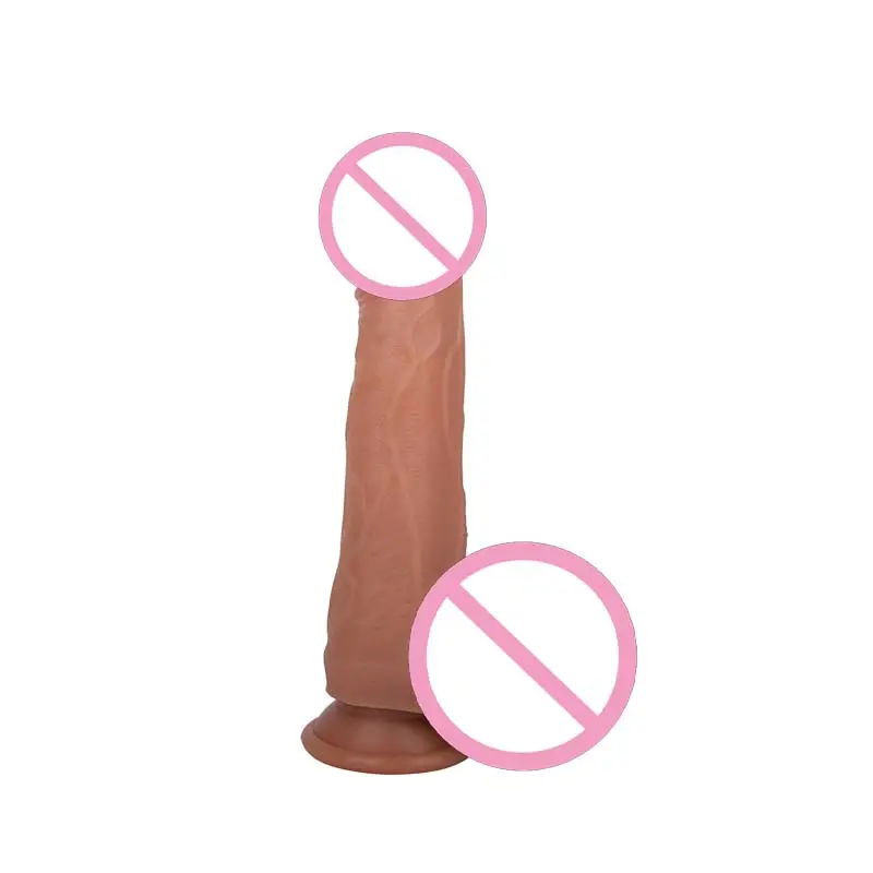 Dingfoo Stoßender realistischer Silikonpenis künstlicher Penis lebensechtes Dildo Vibrator Sexspielzeug für Damen Fernbedienung Dildo