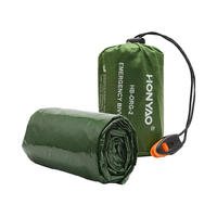 Sac de couchage portable PE, coupe-vent, imperméable, SOS, pour le camping en plein air, la randonnée, le trekking, léger, compact, résistant aux déchirures