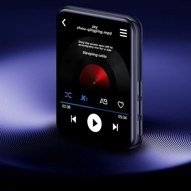 4 Inch Full Touch Screen MP3 Music Player HD BT V5.2 Walkman 16GB Built-in Speaker Player FM Radio Recording E-book
