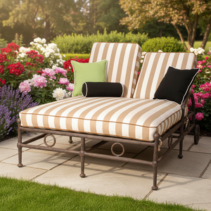 <span class=keywords><strong>Matelas</strong></span> de chaise longue double moderne et imperméable <span class=keywords><strong>pour</strong></span> mobilier d'intérieur, extérieur, hôtel, plage, avec housse amovible et design pliable - Product Image 1