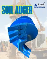 Foreuse de sol robuste bleue Ashok Industries pour excavatrices de 50 tonnes, pression de 6000 bars, 450 Nm, testée et certifiée