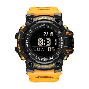 SMAEL nuovo orologio sportivo da uomo cronografo sveglia orologio digitale 50M impermeabile doppio cronometro conto alla rovescia 8046