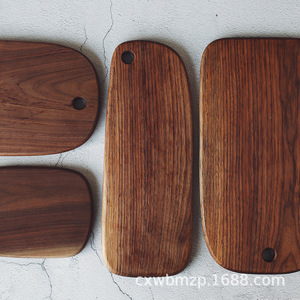 Tabla de cortar de madera, tabla de cortar de madera gruesa, tabla para pan de nogal negro. Se pueden imprimir patrones. Las consultas son bienvenidas. - Product Image 3