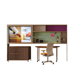 Custom Inexpensive Hotel Project Bedroom Furniture Twin Bed <b>Sets</b> With Wooden Frame Wardrobe <b>Desk</b> & TV Cabinet for 3-Star Hotels - Product Image 6