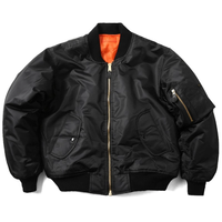 Blouson Bomber Vintage Court de Fabricant, Blouson Aviateur en Nylon de Haute Qualité pour Homme, Broderie de Logo Personnalisée, Manteau Pilote MA1 pour Homme