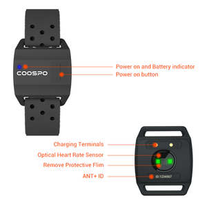 Monitor de Ritmo Cardíaco de Brazo COOSPO, Sensor Óptico BLE 4.0 ANT+, Resistente al Agua IP67, Recargable, Compatible con Doble Banda - Product Image 3