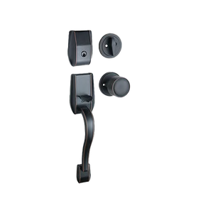 Chất Lượng Cao Sang Trọng Lớn Kéo Tấm Vuông Màu Đen Nhập Phía Trước Cửa Bằng Gỗ Xử Lý Khóa Bộ - Product Image 6