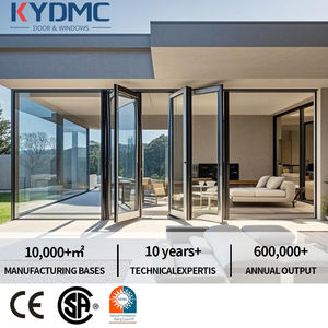 Portes pliantes accordéon modernes pour villa résidentielle en Australie, conformes à la norme AS2047, cinq panneaux, double vitrage, pour jardin extérieur - Product Image 2