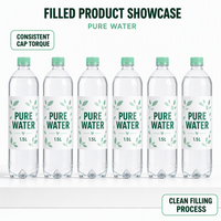 Machine de rinçage, de remplissage et de bouchage automatique certifiée CE pour bouteilles en PET et en verre d'eau potable pure et minérale