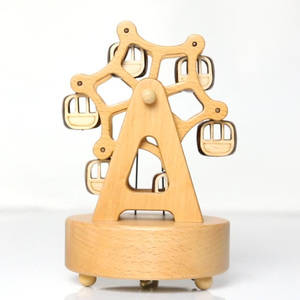 Rueda de La Fortuna redonda de madera, carrusel, caja de música, forma de gato de La Fortuna, batería de manivela para cumpleaños y Regalos divertidos - Product Image 6