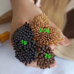 Wholesale Raw Cuticle Aligned Russian Itip Hair Extension Keratin Stick I Tip Remy Human Hair Extensions 2024 Most Popular Hiar