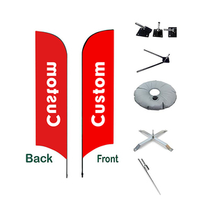 Custom Corporate Promotional Flags 100% Polyester with Digital Printing Carbon Fiber Flagpole for Outdoor Events & Advertising