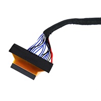 Kabel Lvds Kustom Pabrik YZlink 40 Pin Konektor 50 Pin Rakitan Kabel Lcd Lvds