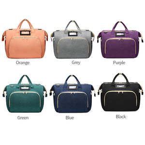 Bolsa de lujo de almacenamiento de viaje bebé mamá pañal bolsa portátil plegable mamá bolsa mochila con cambiador cama - Product Image 2