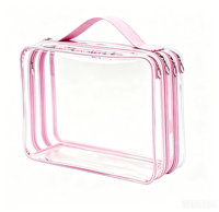 Sac cosmétique portable OEM personnalisé en Oxford à 200 compartiments avec fenêtre transparente en PVC, support pour pinceaux de maquillage 2026, organisateur de maquillage de vanité