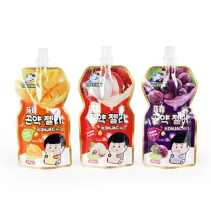 Bulk Wholesale Custom Juice Jelly Ketchup Stand Up Spout Pouch Packaging Bag